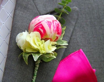 peony wedding boutonniere,rustic bridesmaid,bridal flowers