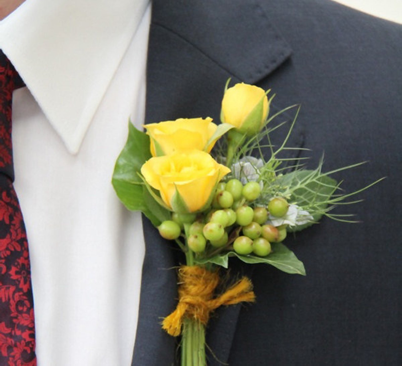 Yellow Rose Wedding Boutonniere for Men Flower Groom Etsy