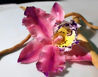 Orchid Hair Clip - Women Fashion Flower Barrette, Floral Headpiece, Orchid Barrette, Flower Hair Clip