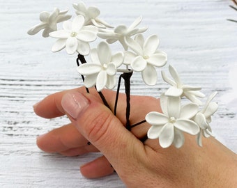 Flower bridal hair pins wedding headpiece hair piece tire