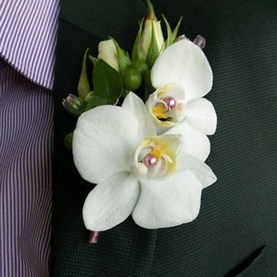 Orchid Boutonniere Accessoires de mariage Fleurs dorchidée - Etsy France