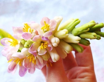 Wedding Hair Accessories - Bridal Flower Barrette, Bridesmaid Floral Hair Clip