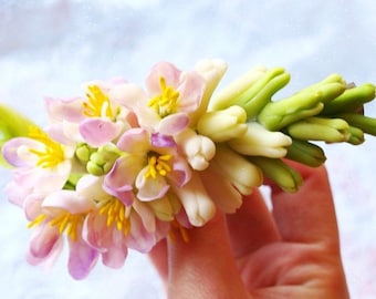 Accessoires de cheveux de mariage - Mère Demoiselle Barrette, Demoiselle d’honneur Floral Hair Clip