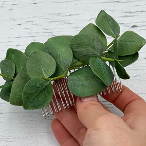 Greenery eucalyptus hair comb wedding hair piece bridal