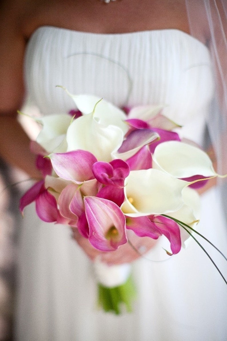 Calla Lily Wedding Bouquet Bridal Bouquet Bridesmaid Etsy