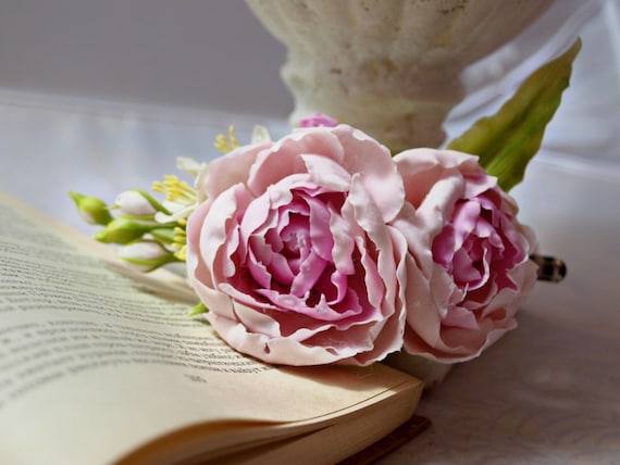 Peony Hair Clip Flower Barrette Wedding Hair Flowers Floral Etsy Peony Hair Clip Flower Barrette Wedding Hair Flowers Floral Etsy