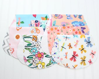 Handmade Flannel Burp Cloth Set – Baby Shower Gift, Colorful Prints