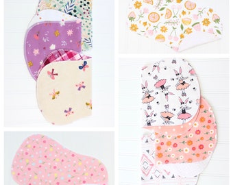 You Pick Your Set of Burp Cloths, Over 60 Patterns, Burp Cloths Girl, Flannel Burp Cloths, Baby Gift, Baby Girl,  Burp Rags, Burp Cloth Set