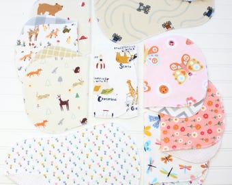 Handmade Flannel Burp Cloths: Set of 16, Over 60 Patterns