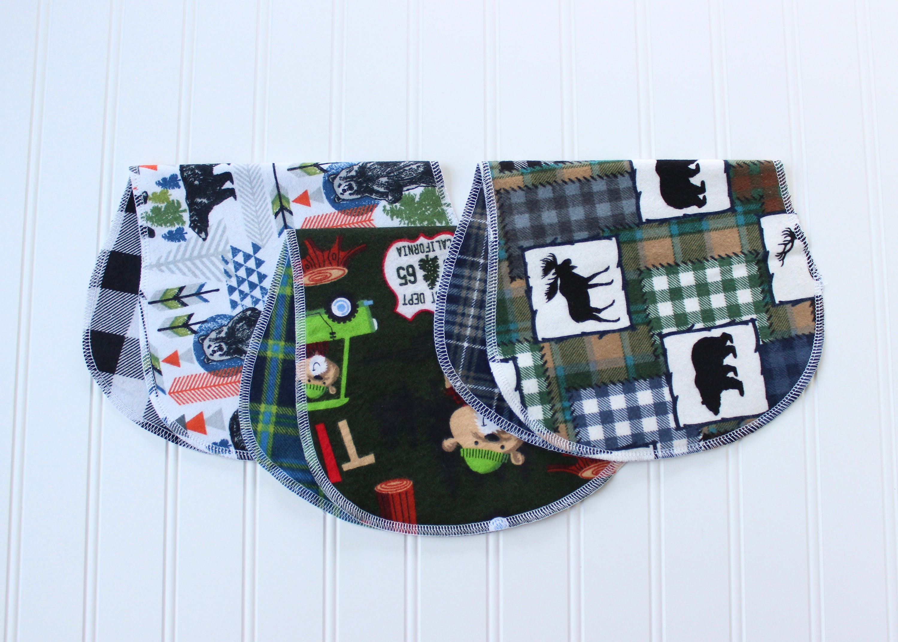 Handmade Burp cloths set of 5