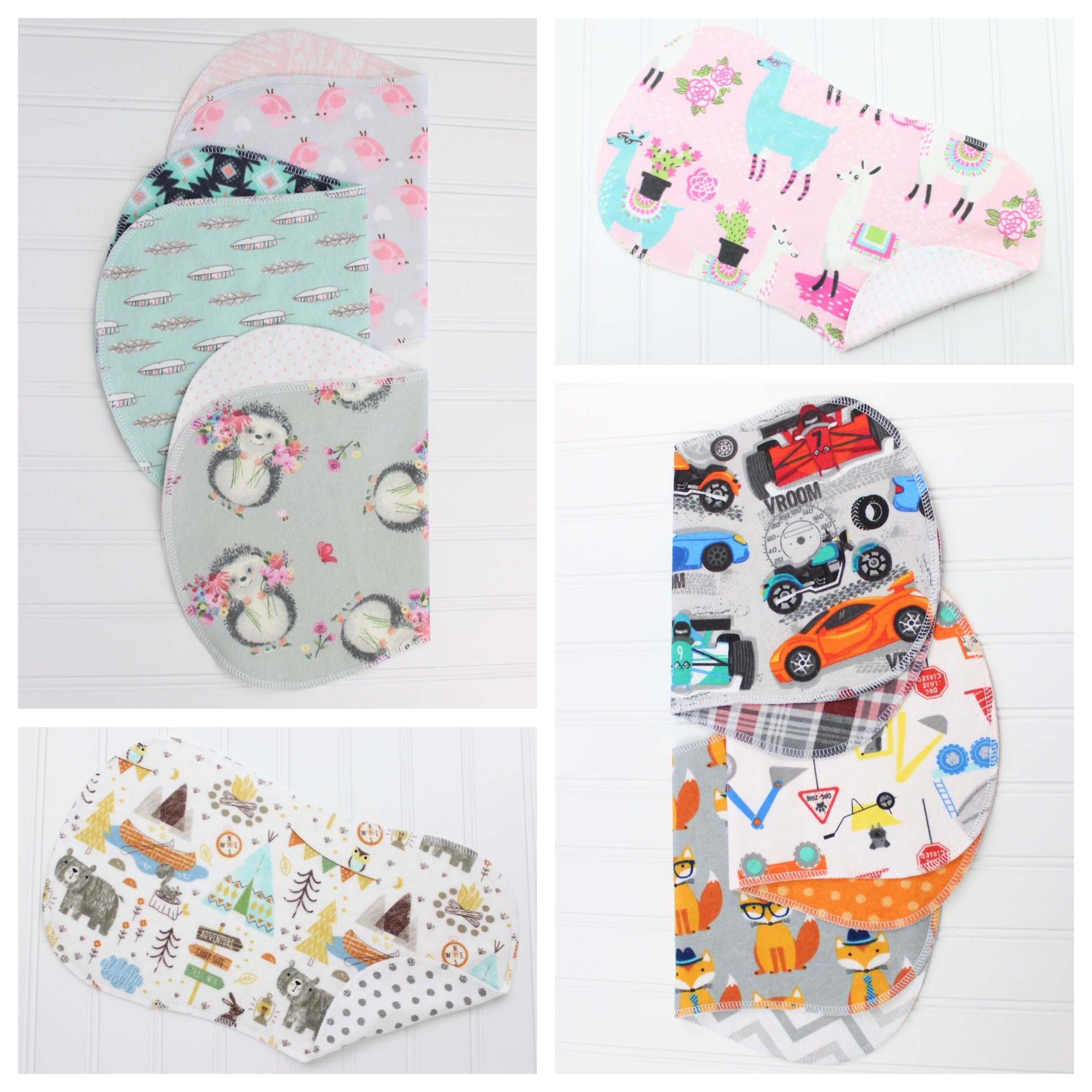 You Pick, Set of 12 Baby Burp Cloths, Over 60 to Pick From, Baby Gift…