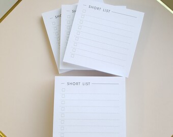 Short List Sticky Note 3-Pack