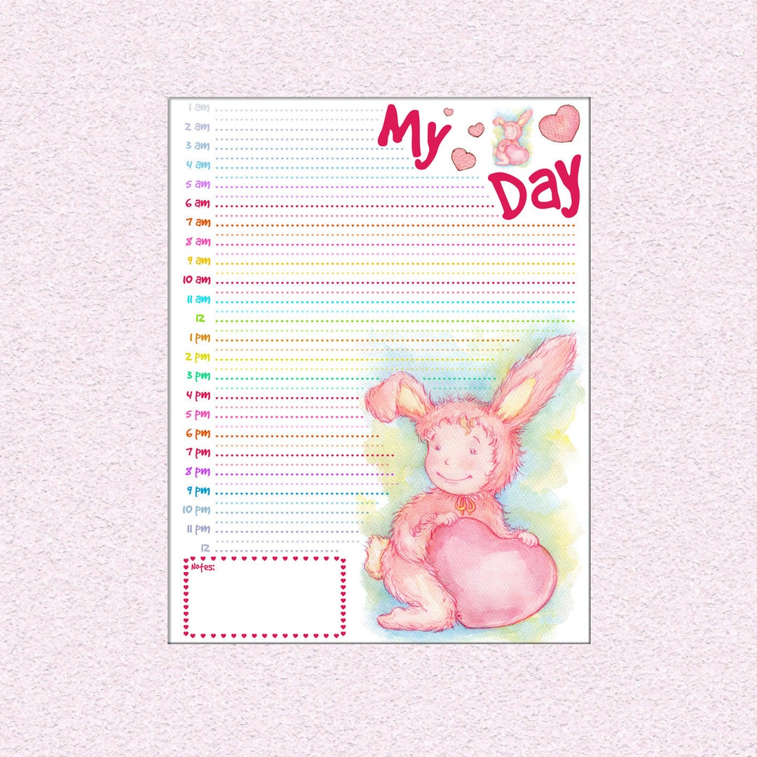 Printable Baby Day Schedule, Instant Download Toddler Routine Nursery Plan, Infant Activity ...