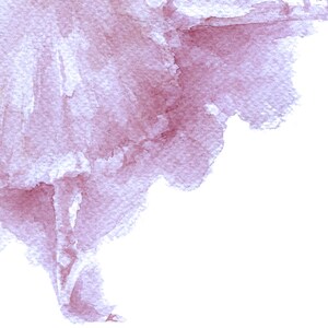 May include: Abstract watercolor painting with a soft, light purple and pink color scheme. The paint is applied in a loose, flowing style, creating a sense of movement and energy.