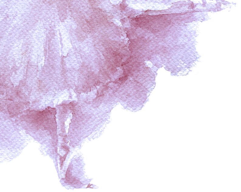 May include: Abstract watercolor painting with a soft, light purple and pink color scheme. The paint is applied in a loose, flowing style, creating a sense of movement and energy.