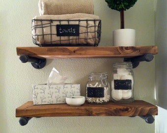 CUSTOM ORDER- Modern Rustic&Industrial Restoration Hardware Inspired Shelf