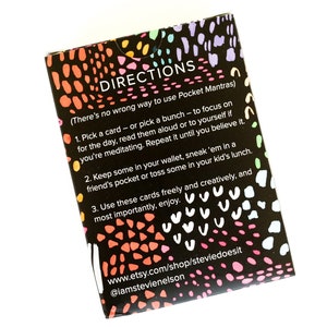 Pocket Mantras: 52 Little Affirmations to Inspire Positivity Deck of Cards image 6