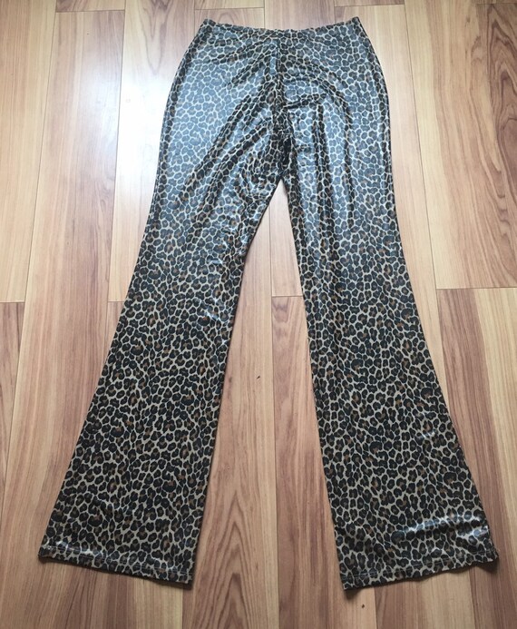 Vintage Leopard Print Bell Bottoms-SkinTight-Stret