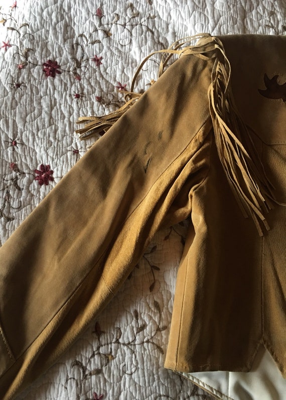 Suede Fringe Bone Jacket-Fringe Jacket-Pioneer We… - image 8
