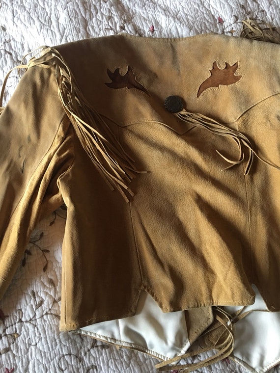 Suede Fringe Bone Jacket-Fringe Jacket-Pioneer We… - image 9