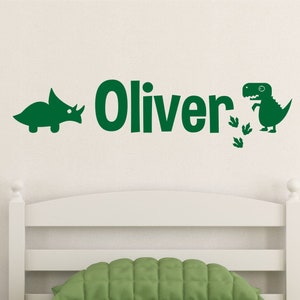 Name Wall Sticker - Personalised Dinosaur Style Kids Bedroom Decal