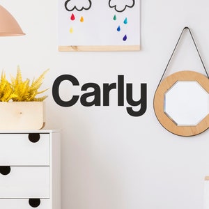 Simple Personalised Bespoke Name Wall Sticker Decal Kids Bedroom Vinyl Adhesive Custom Made