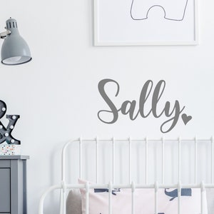 Personalised Bespoke Name | Wall Sticker Decal With Cute Heart