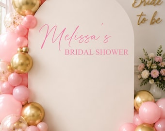 Bridal Shower Custom Decal Sticker For Sail Board | Wedding Hen Do Signs Vinyl Decal  Wording Balloon Arch