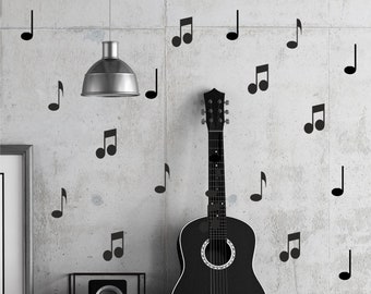 Musical Note Wall Stickers [Pack of 20] | Decal Vinyl Adhesive Classroom