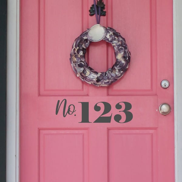 Personalised Door Number, Front Door Sticker, Custom Decal, Bespoke Made Vinyl Adhesive