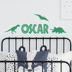 Personalised Dinosaur Wall Sticker Name image 1