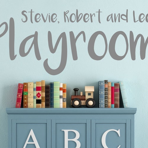 Personalised Playroom Name Wall Sticker Decal Bespoke Custom Etsy