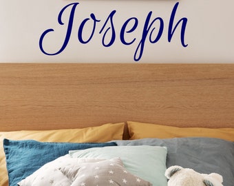 Personalised Script Style Cute Name Wall Sticker | Kids Bedroom Decal