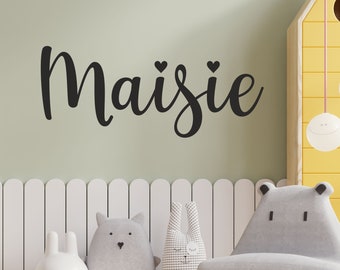 Personalised Name Wall Sticker for Kids Bedroom  Bespoke Vinyl Lettering Decal