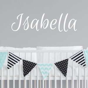 Personalised Script Style Cute Name Wall Sticker | Kids Bedroom Decal