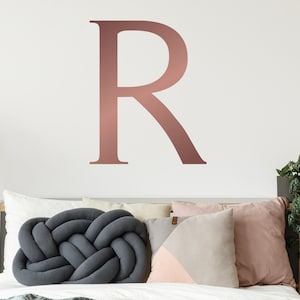 Adhesivo de pared con inicial de monograma - Decoración personalizada para el hogar
