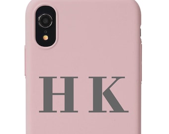 Personalised Mobile Cell Phone Initials Name Sticker, Adhesive Vinyl Decal Monogram