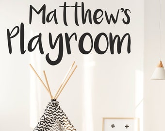 Personalised Name Playroom Wall Sticker - Decal for Childrens Bedroom or Play Area - Customisable with Any Name or Lettering