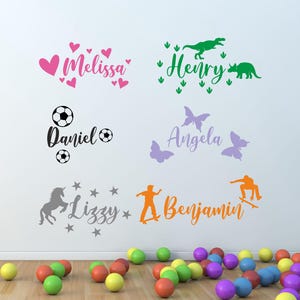 PERSONALISED NAME Wall Sticker Boy Girl Kids Custom Vinyl Art Nursery Decal