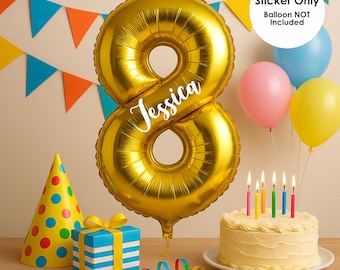 バルーン用パーソナライズビニールレタリングネームステッカー