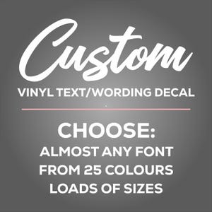 Individueller personalisierter Schriftzug Vinyl-Aufkleber: Wortlaut Name Auto