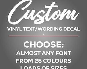 カスタムパーソナライズレタリングビニールステッカー：車の名前の文字