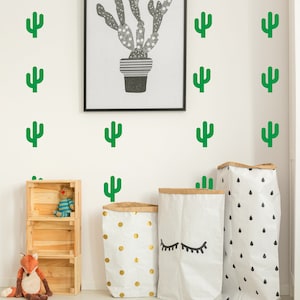 Kaktus Kakteen Wandaufkleber Aufkleber, Vinyl Klebefliesen Kinder Mädchen Jungen Schlafzimmer Kinderzimmer