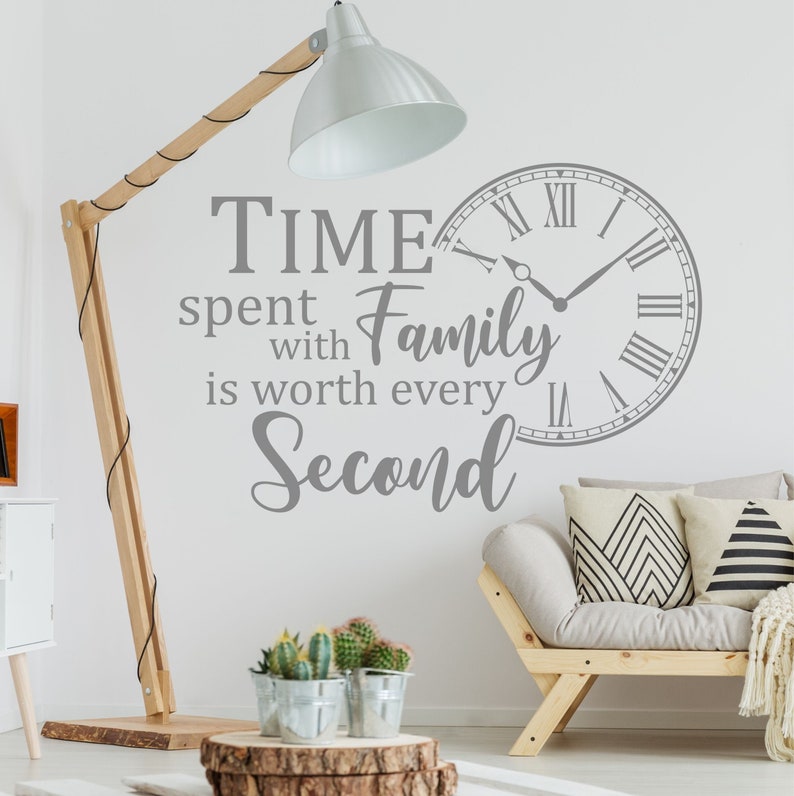 Time Spent with Family is Worth Every Second Wall Quote Decal Etsy