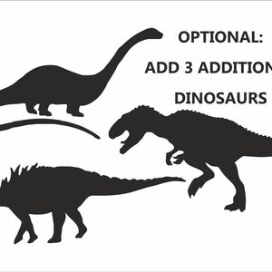 Personligt väggklistermärke med dinosaurienamn | Barnrum bild 8
