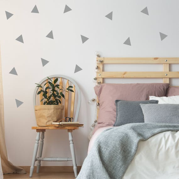 Triangle Shaped Wall Stickers Decals Vinyl Art Shapes Kids Bedroom Office Geometric Modern