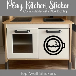 Play Kitchen Washing Machine Sticker Decal, compatible with an IKEA Duktig Play Kitchen