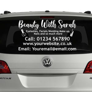 Mobile Beauty Therapist Business Car Window Sticker immagine 2