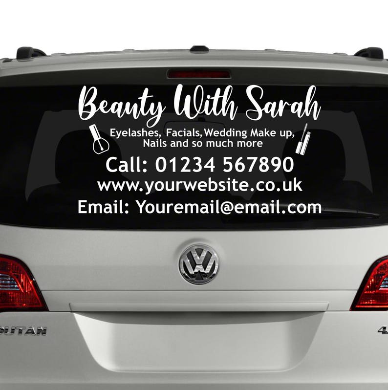 Mobile Beauty Therapist Business Car Window Sticker immagine 2