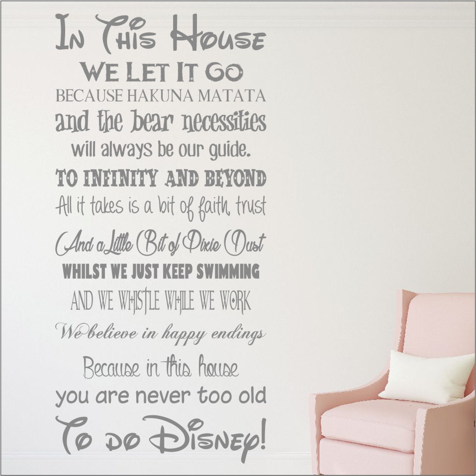 WE DO DISNEY Wall quote art sticker Kids decal home Gift Etsy